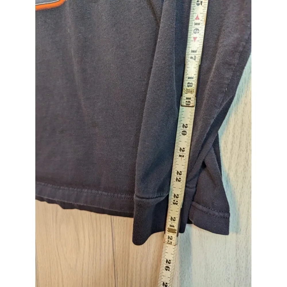 Nike Baltimore Orioles Bird Logo Tee Mens Size Small S Black Long Sleeve Chrome